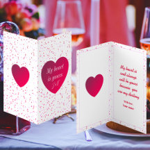 Modern Trendig Snyggt Red Heart Valentines day