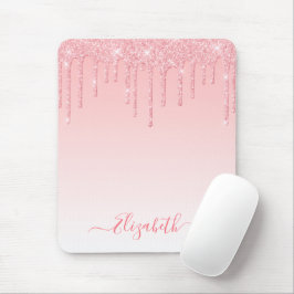 Modern Trendig Stilfull Skrift Rosa Erröda Glitter Musmatta