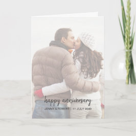 Modern Trendig Stilren Skript Foto Jubileum Kort