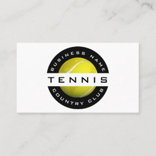 Modern Trendig Tennis Klubb Coach Logotyp Social M Visitkort