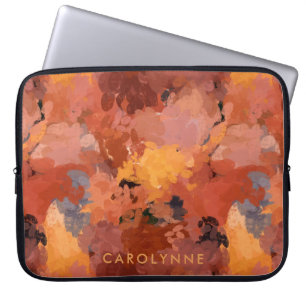Modern Trendig Terracotta Rust Orange Brown Laptop Fodral