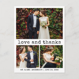 Modern Trendig Textskrivare Text 3 Foto Tack Vykort