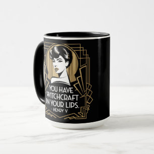 Modern Trendig Typography Quote Black Guld Mugg