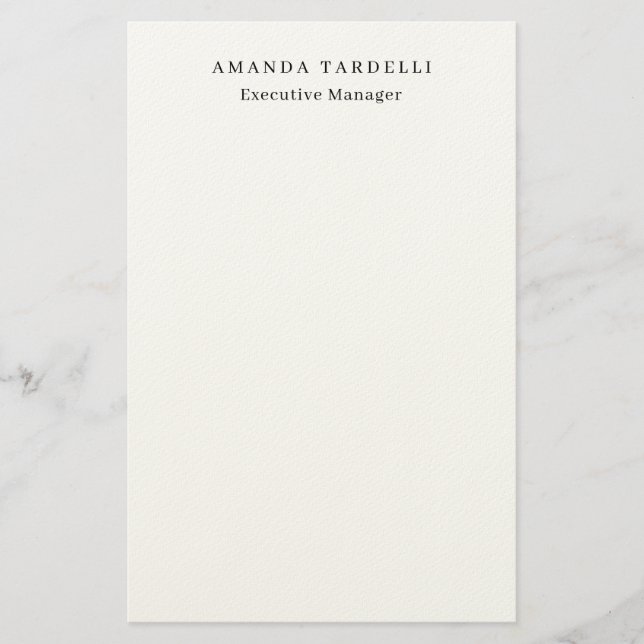 Modern Trendig Unik Kreativ Minimalistisk Design Brevpapper (Framsida)