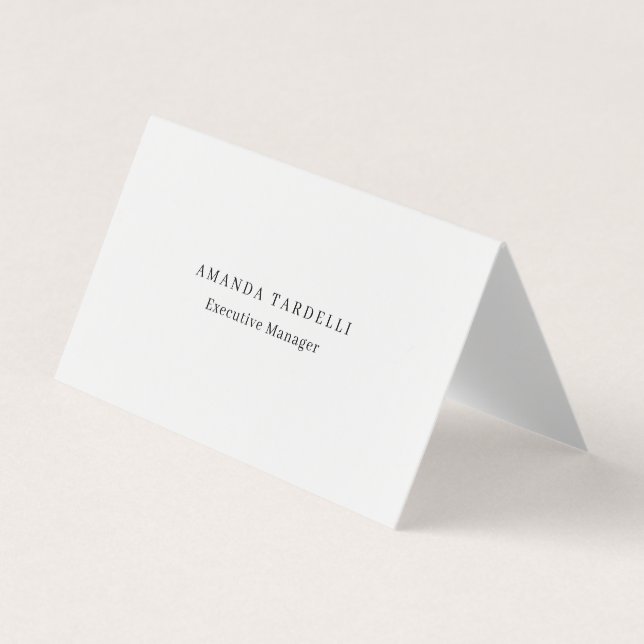 Modern Trendig Unik Kreativ Minimalistisk Design Visitkort (Framsida)
