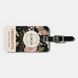 Modern Trendig Vildblomma Botanisk Blommig Monogra Bagagebricka