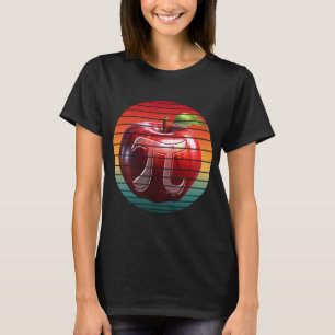 Modern Trendig Vintage Pi-dagen Apple Frukt T Shirt