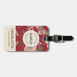 Modern Trendig Wildblomme Botanical Blommigt Monog Bagagebricka