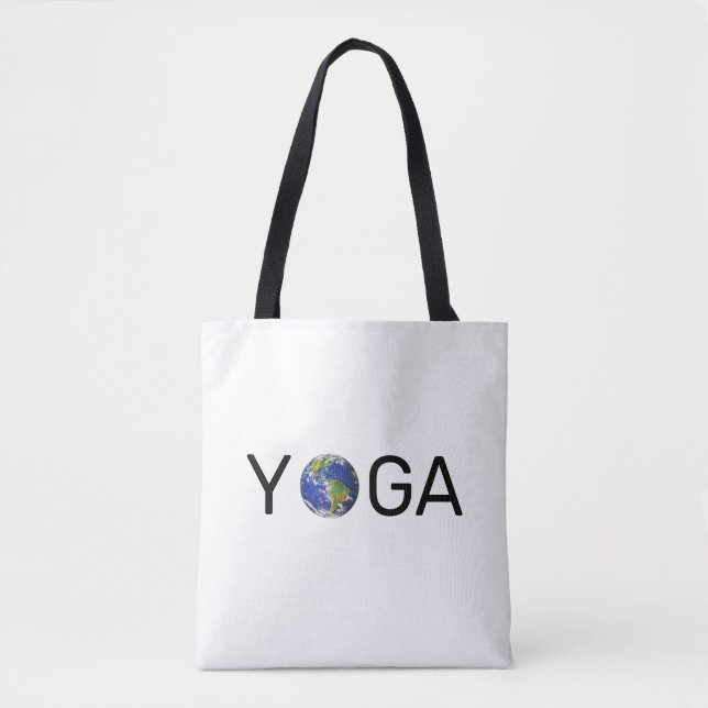 Modern trendig yoga jord tygkasse (Framsida)