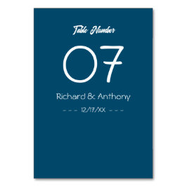 Modern, Trendiget Bröllop Bordsnummer