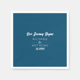 Modern, Trendiget Bröllop Pappersservett