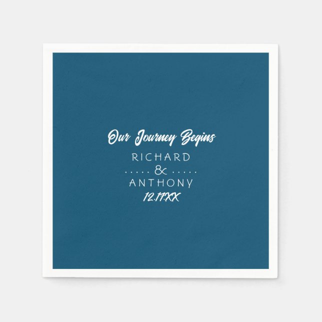 Modern, Trendiget Bröllop Pappersservett (Framsidan)