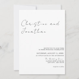 Modern Trending Bröllop Inbjudningar