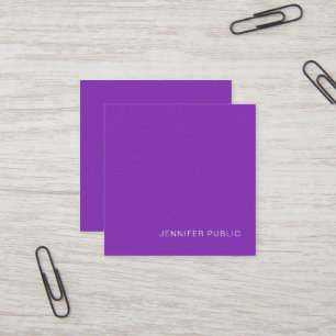 Modern Trending Elegant Violet Pearl Avslutar lyxu Fyrkantigt Visitkort