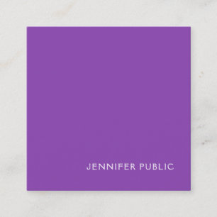 Modern Trending Elegant Violet Silke Avslutar lyx Fyrkantigt Visitkort