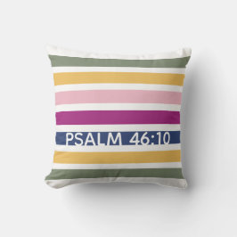 Modern Trending Stripe Christian PSALM 46:10 Kudde
