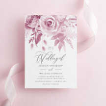 Modern Trendy Designer Dusty Pink Rose Wedding