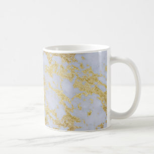 Modern Trendy Gold Glitter Marble Kaffemugg