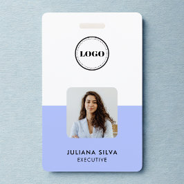 Modern Trendy Minimalist Photo | Purple ID Card