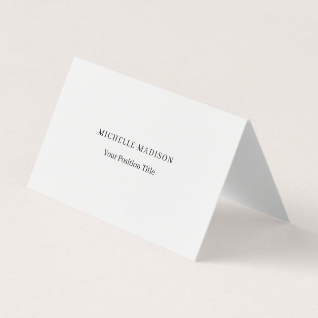 Modern Trendy Minimalist Professional Plain Visitkort (Framsida)