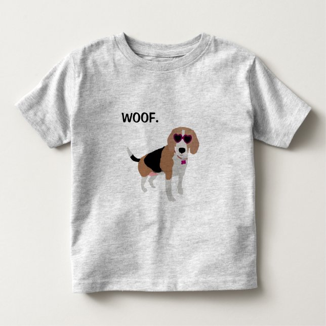 Modern tri-färg beaglehund t-shirt (Framsida)