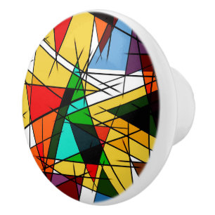 Modern triangel färgrik geometrisk knopp