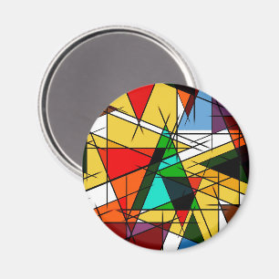 Modern triangel färgrik geometrisk magnet