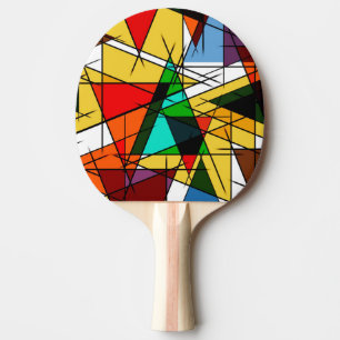 Modern triangel färgrik geometrisk pingisracket