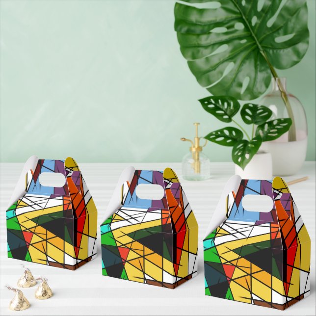 Modern triangel färgrik geometrisk  presentaskar (Multipel)
