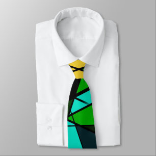 Modern triangel färgrik geometrisk slips