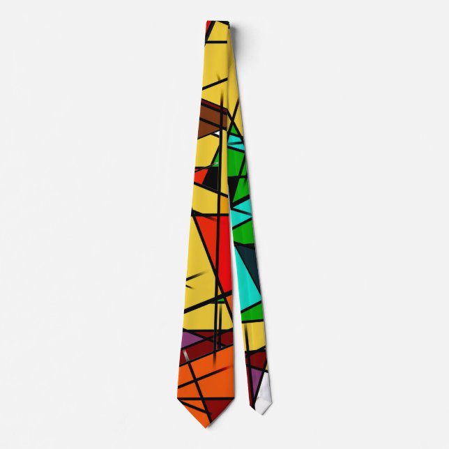 Modern triangel färgrik geometrisk  slips (Framsida)
