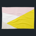 Modern triangel Mönster  och Gult Geometric Kökshandduk<br><div class="desc">Modern kökshandduk och elegant med ett geometriskt mönster i vitt,  ,  gult och beige. Andra färg finns tillgängliga. Den här handduken blir perfekt som accent till ditt kök.</div>