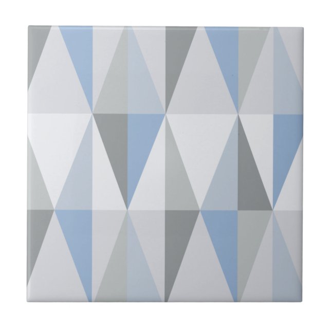 Modern trianglar Himlar Blue i mitten av århundrad Kakelplatta (Framsidan)
