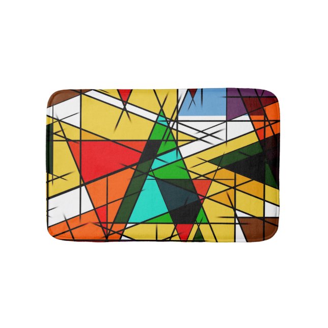 Modern Triangle Colorful Geometric  Badrumsmatta (Framsidan)