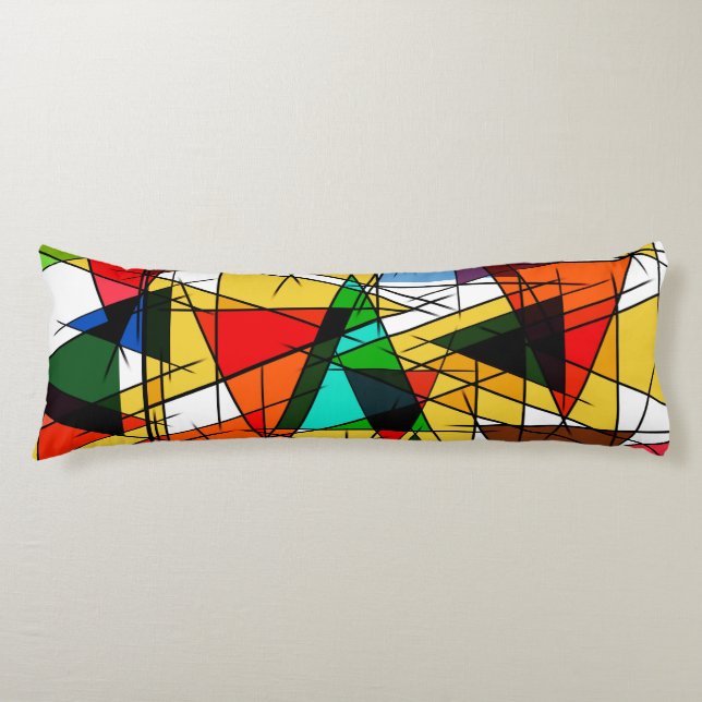 Modern Triangle Colorful Geometric  Kroppskudde (Framsidan)