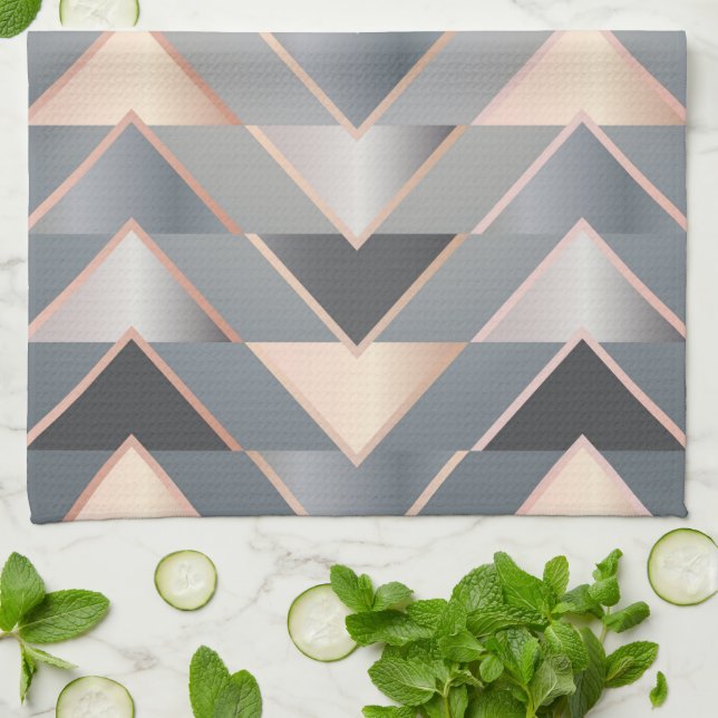 Modern Triangles Kökshandduk (Vikta)