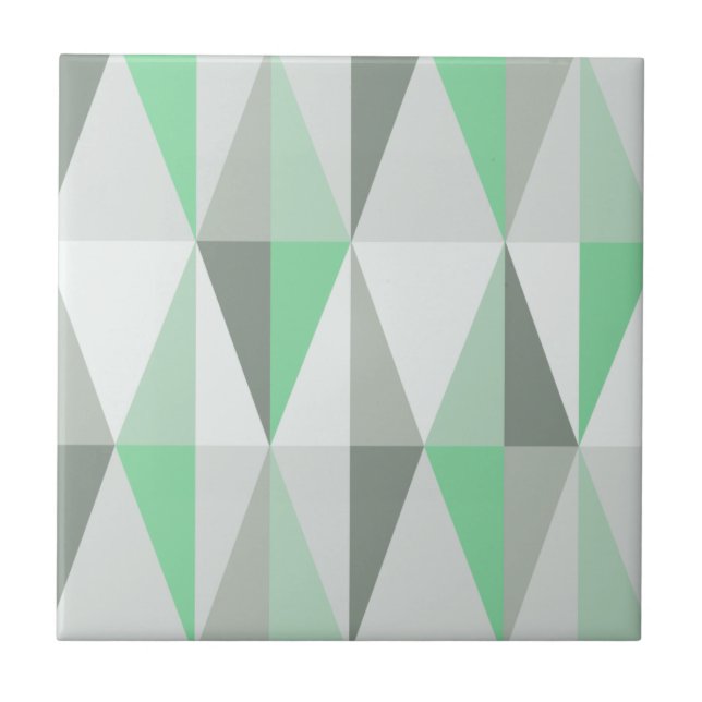 Modern triangles Mint för MidCentury Kakelplatta (Framsidan)