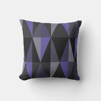 Modern triangles-Mörk Indigo i MidCentury Kudde