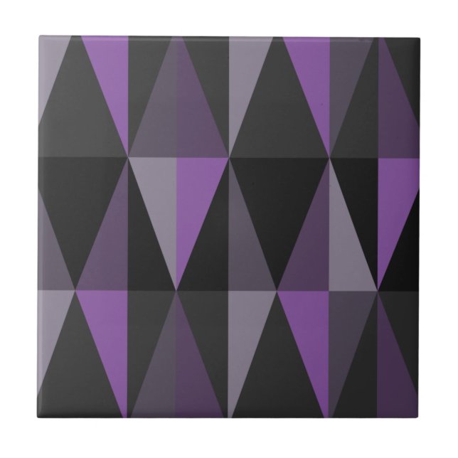 Modern triangles-Mörk-våld i mitten av århundradet Kakelplatta (Framsidan)