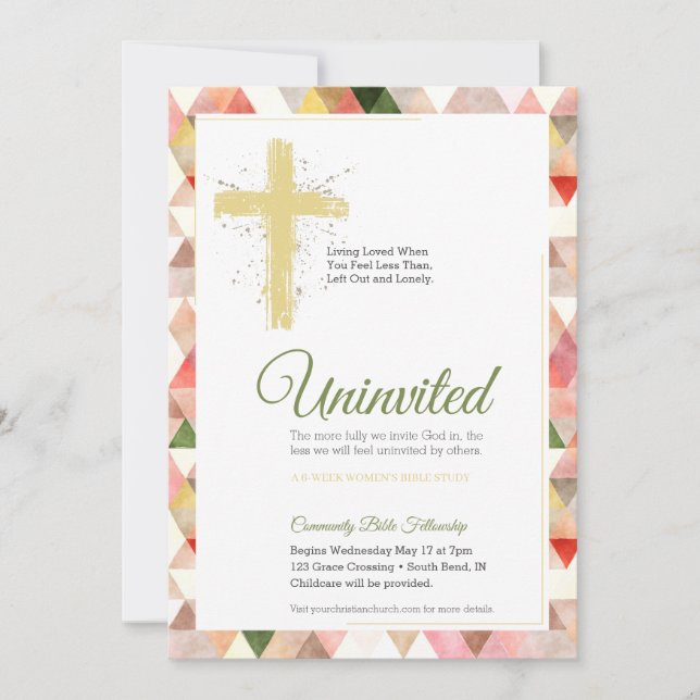 Modern Triangles Women's Bible Study Investigation Inbjudningar (Framsida)