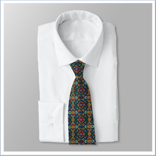 Modern Tribal Etnisk Geometrisk Mönster Slips