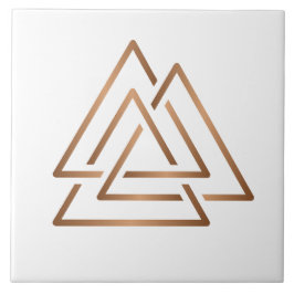 Modern Trinity Knutplatt - Minimalist Brons Kakelplatta