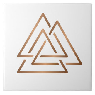 Modern Trinity Knutplatt - Minimalist Brons Kakelplatta