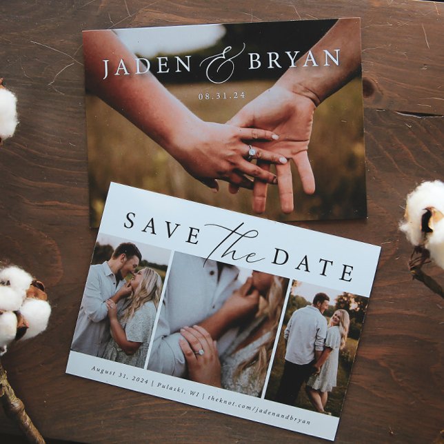 Modern trio Bild sparar Dubblan Datum sida vid sid Spara Datumet (Skapare uppladdad)