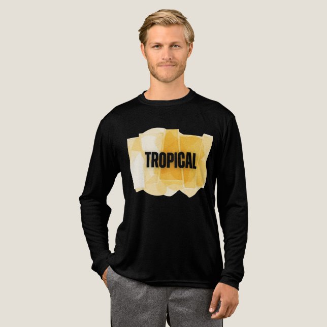 Modern Tropical Abstract Yellow Shapes Tee (Hel framsida)