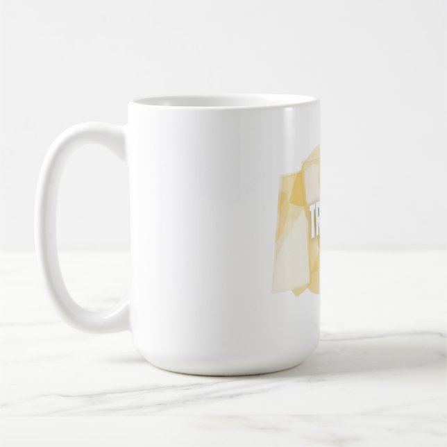 Modern Tropical Abstract Yellow Shapes Tee Kaffemugg (Vänster)