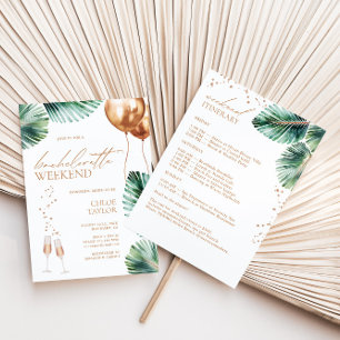 Modern Tropical Bachelorette Helg-inbjudan Inbjudningar