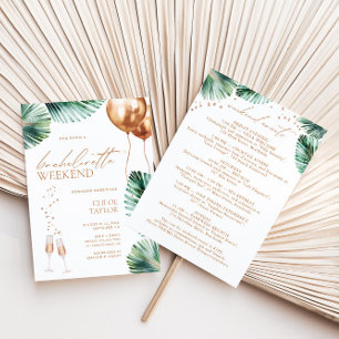 Modern Tropical Bachelorette Helg-inbjudan Inbjudningar
