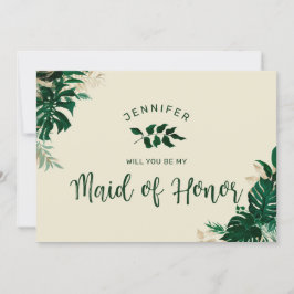 Modern Tropical Be My Maid of honor Frieri kort