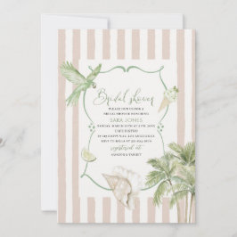 Modern Tropical Beach Handflatan Serenity San Inbjudningar
